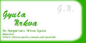 gyula mrkva business card